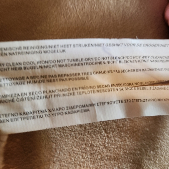 YAYA woman's beige faux suede/wool long vest size 36 or XS/S - Picture 6 of 8